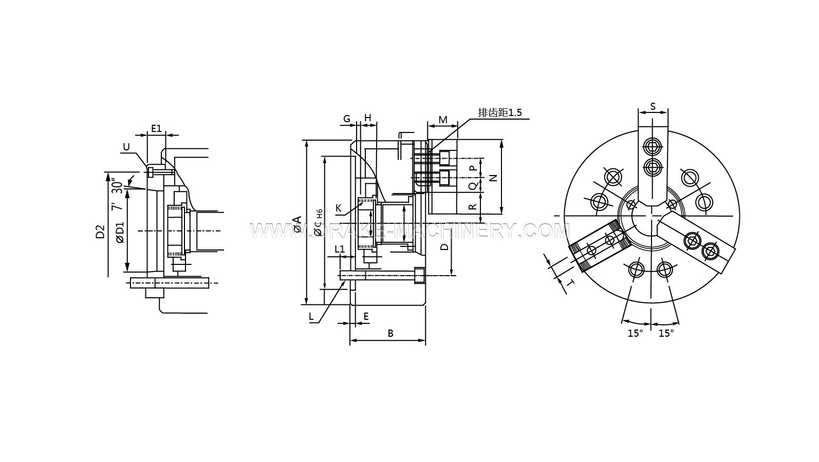 YK3-D-JAW CHUCK HOLLOW LARGE STROKE